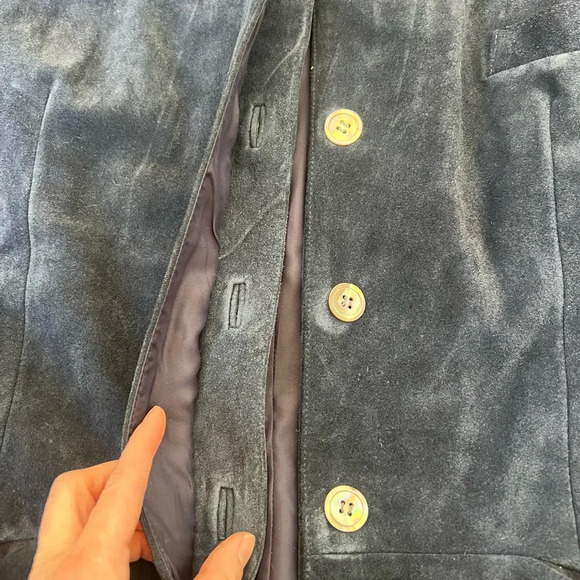 Vintage Blue Suede Jacket | Medium - Picture 6 of 6